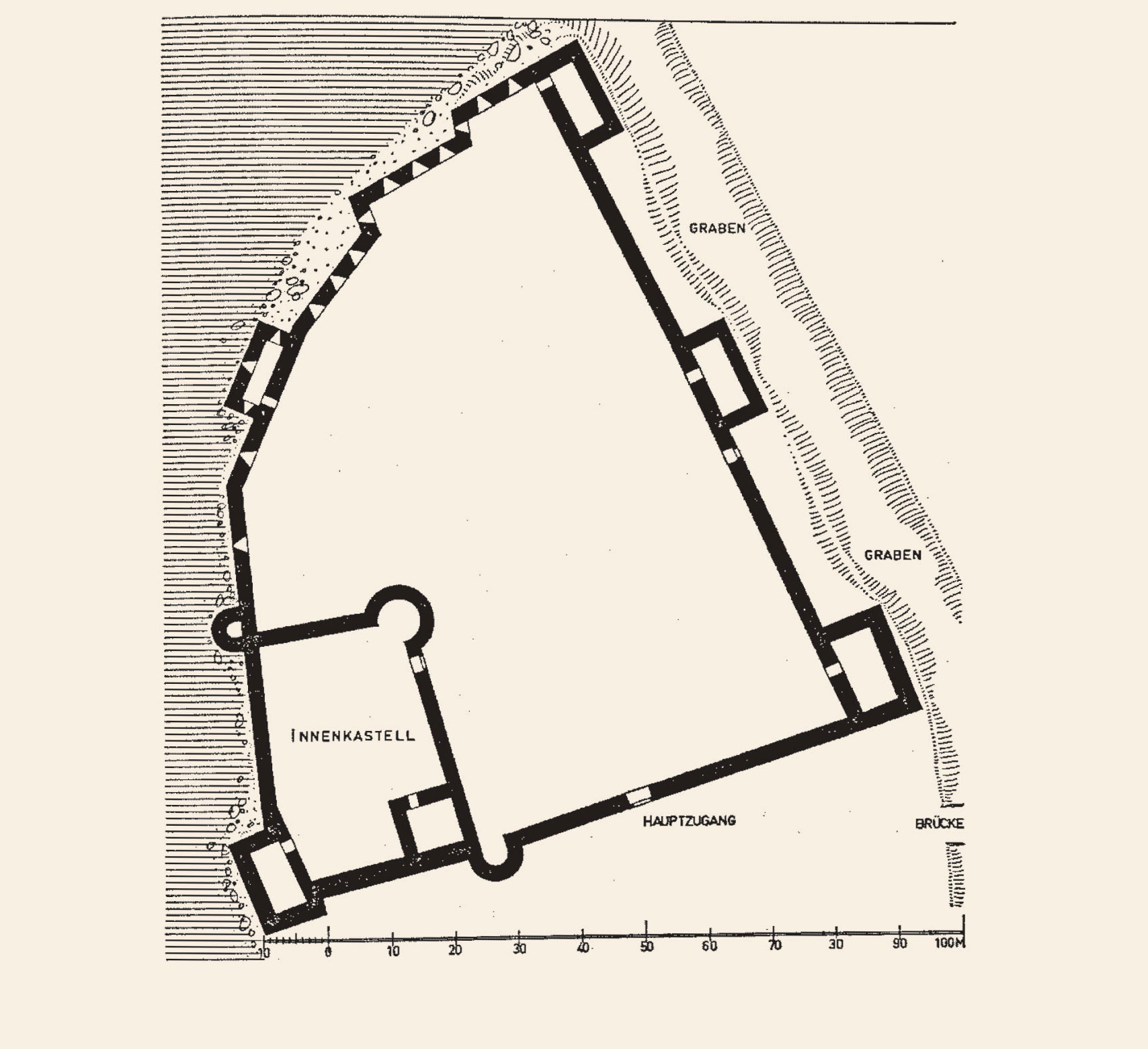 İzmir Liman Kalesi Plan -  Wolfgang Müller-Wiener (1962)